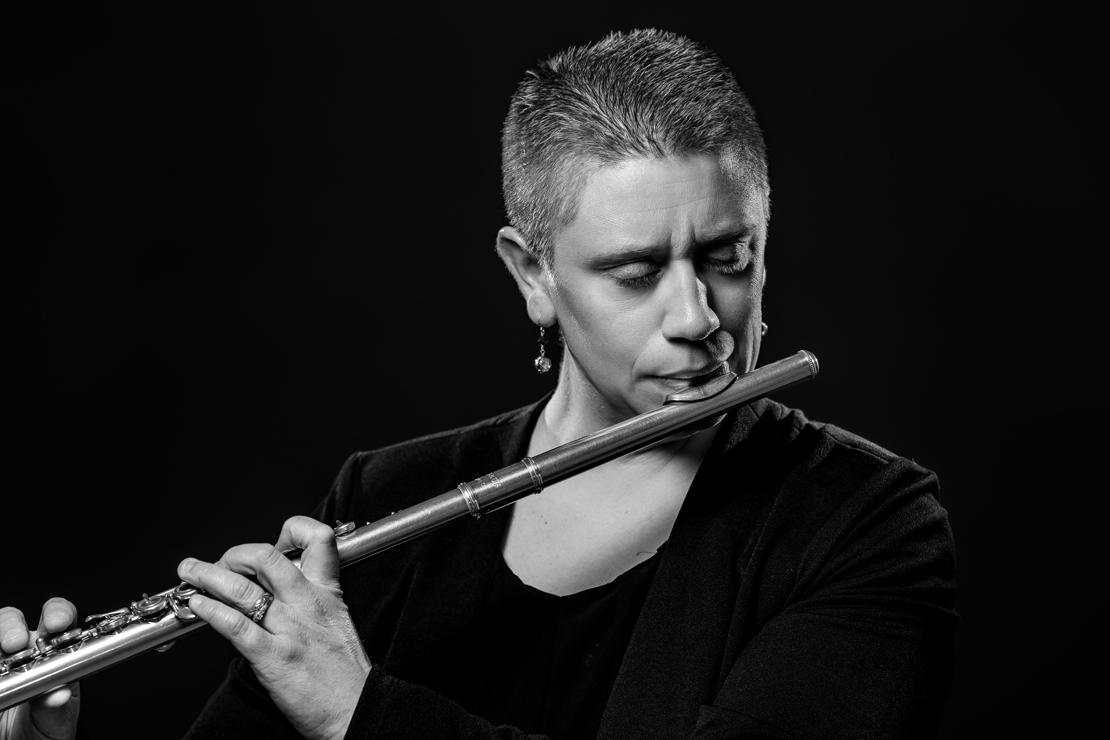 Michelle Gergich playing flute